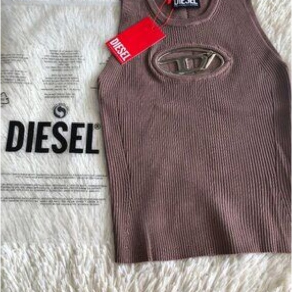 brown Diesel Sleeveless Tank Top - Picture 3 of 5